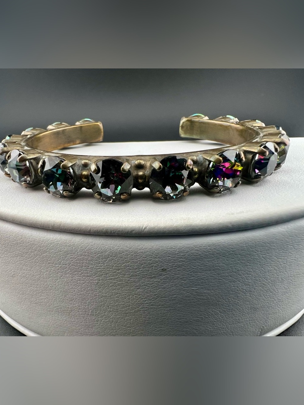 Sorrelli Riveting Romance Cuff Bracelet Austrian Crystals Brass